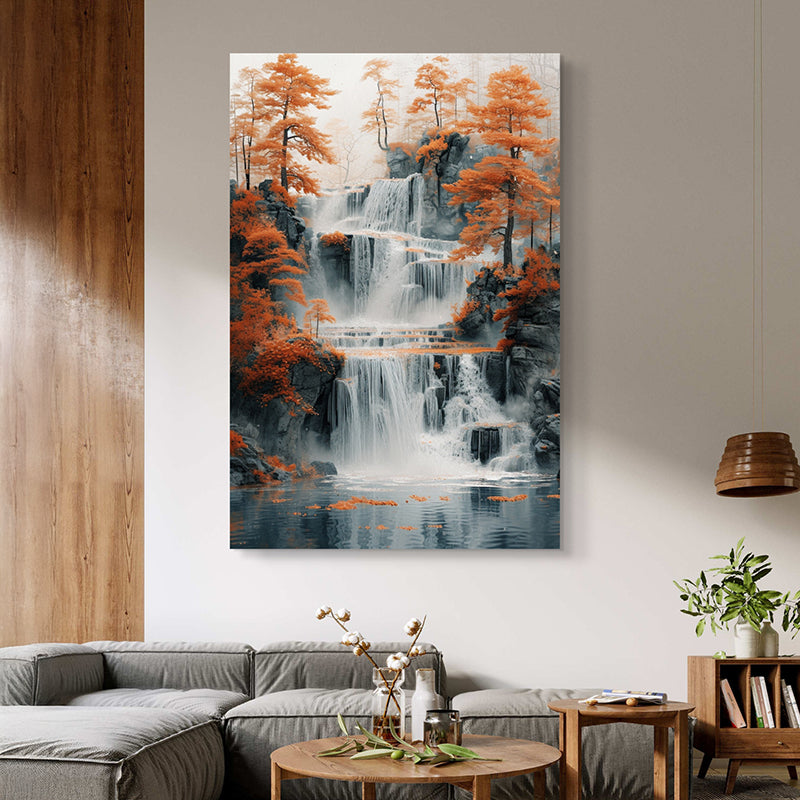 Autumn Cascades Canvas Wall Painting