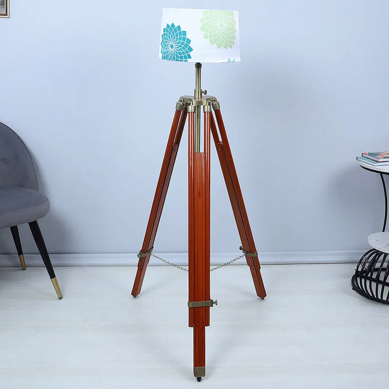 Akari Printed Tripod Floor Lamp - Brown media 2