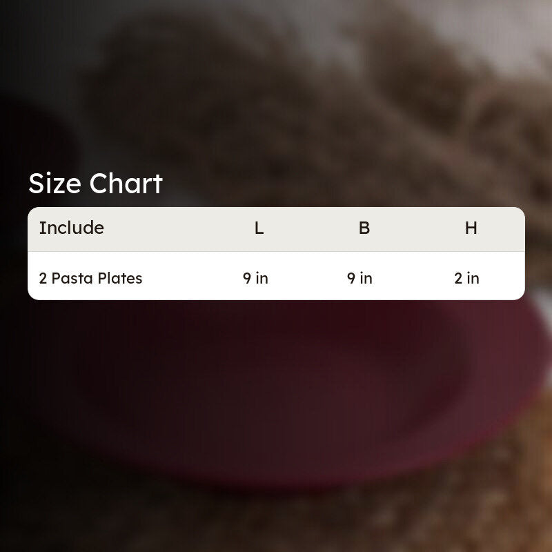 Rubeena Maroon Pasta Plate - Set Of Two media 5