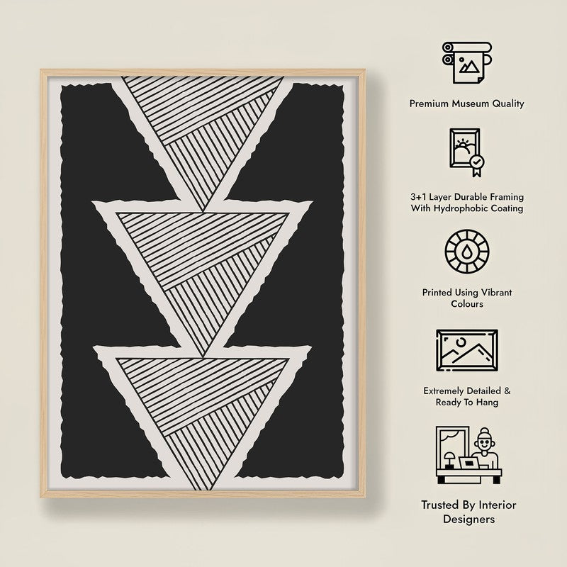 Tranquil Prism Archival Canvas Wall Art - Natural Brown Frame media 8