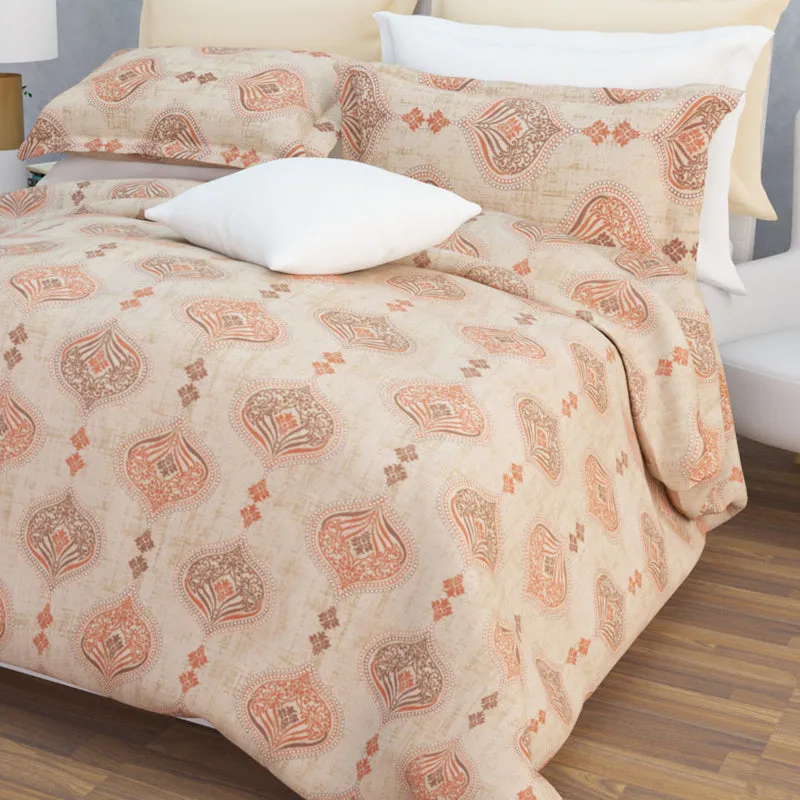 Dreams Of Desert Cotton Bedsheet (Beige) - 144 TC media 5