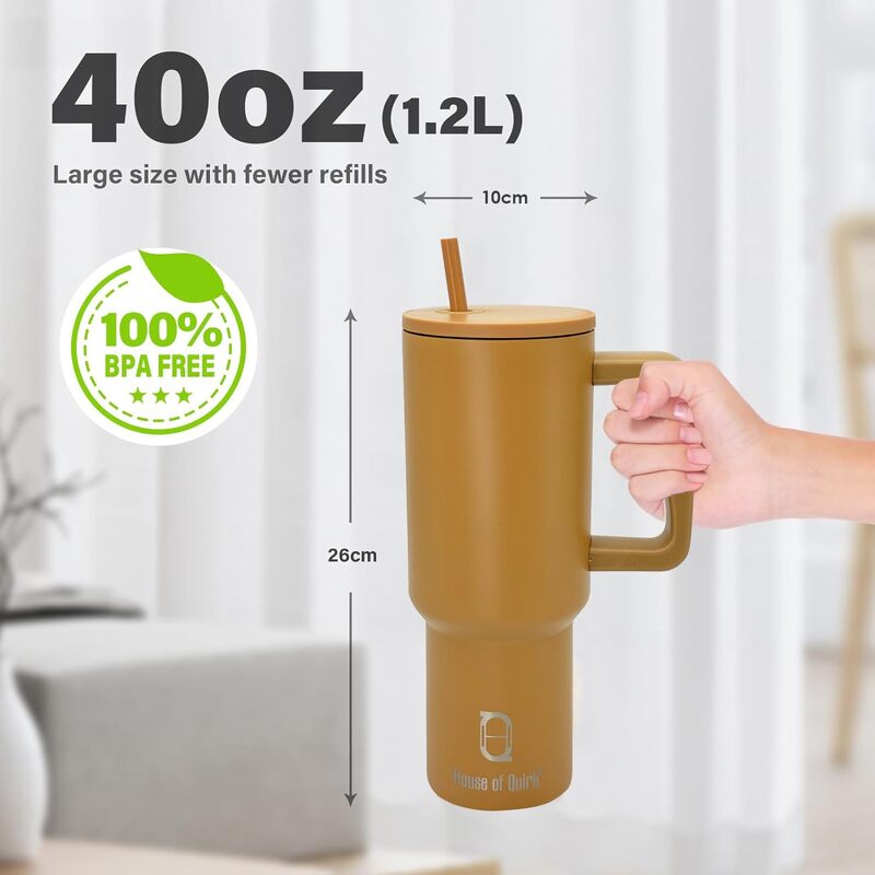 Hydra Boost Stainless Steel Tumbler (1200 ML) - Brown media 8