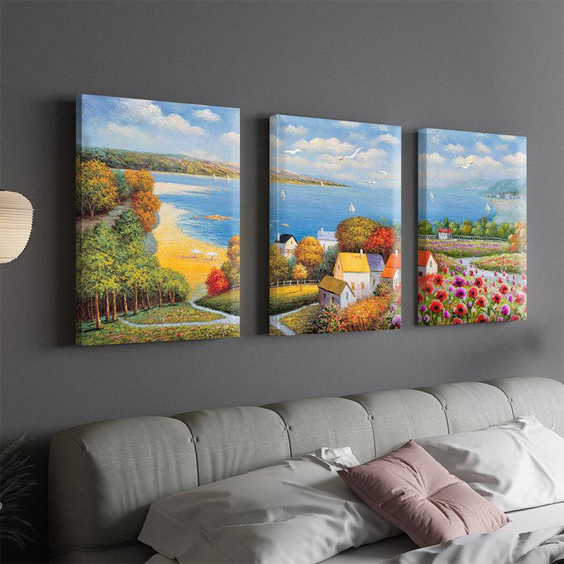 Croatia Calm Canvas Wall Painting - Set Of Three
