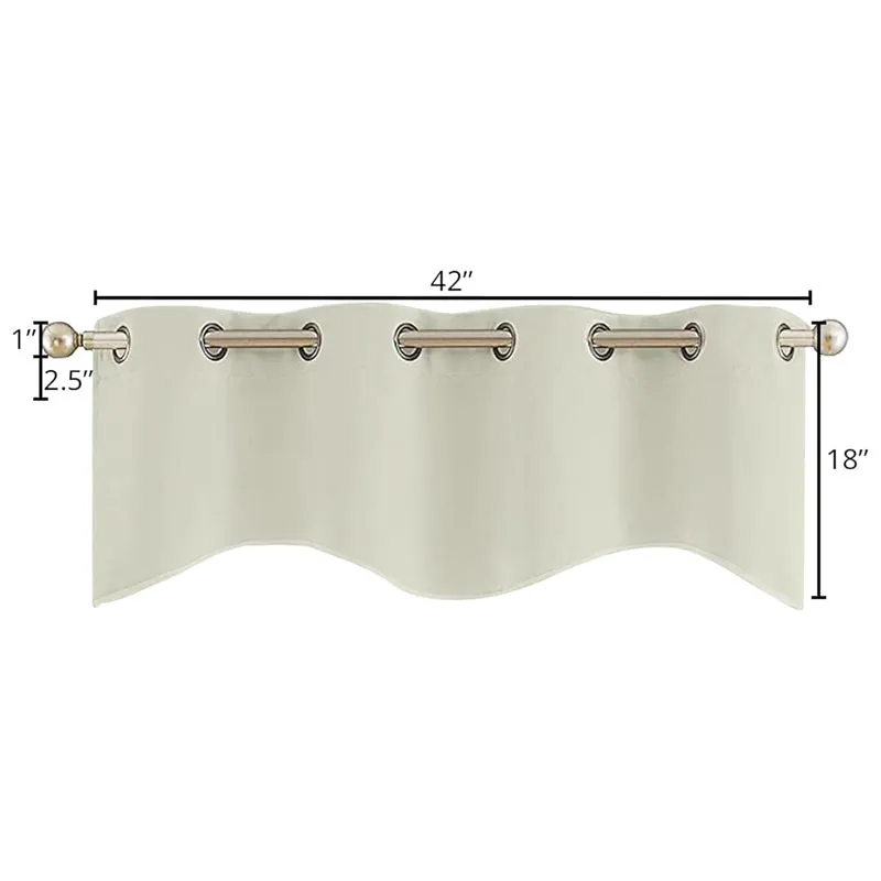 Vienna Pleated Curtain Valance (Ivory) - Set Of Two media 7