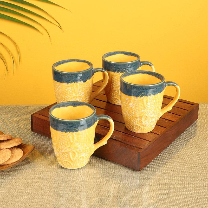 Rishit Ceramic Tea Cup (150 mL Each) - Set of Four