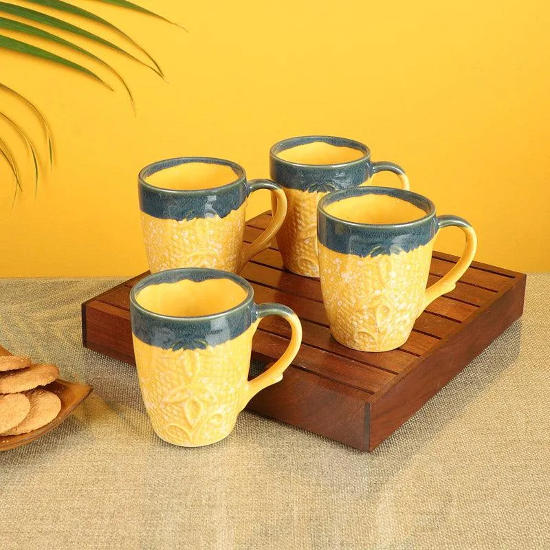 Rishit Ceramic Tea Cup (150 mL Each) - Set of Four media 1