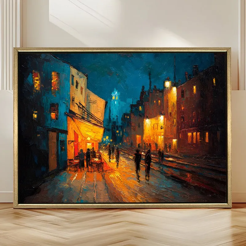 Starry Streetway Canvas Wall Painting With Frame media 4