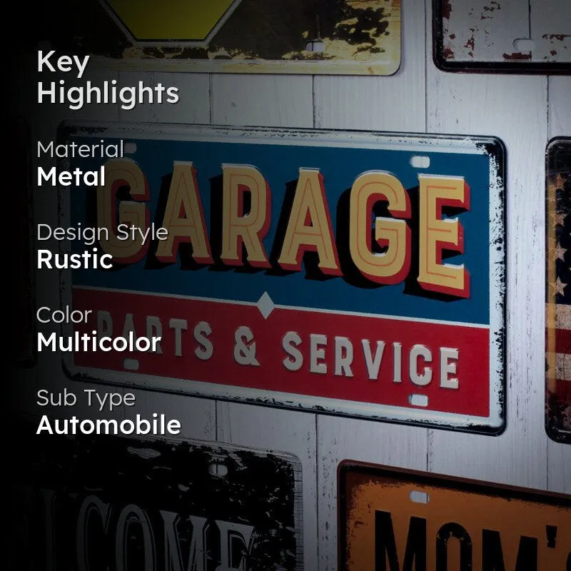 Garage Parts & Service Metal Wall Accent media 2