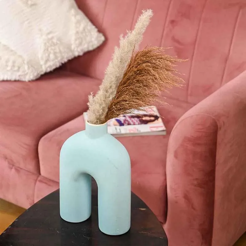 Scandinavian U Vase - Blue media 1