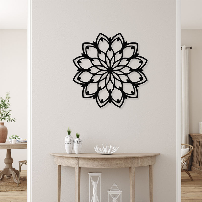 Narta Mandala Black Iron Wall Accent