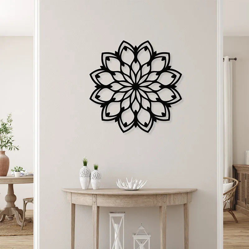 Narta Mandala Black Iron Wall Accent media 1