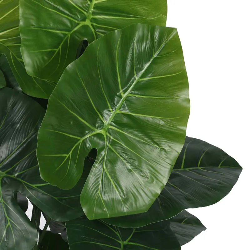 Faux Lush Rubber Fig Plant With Black Plastic Pot - 2.3 Feet media 5