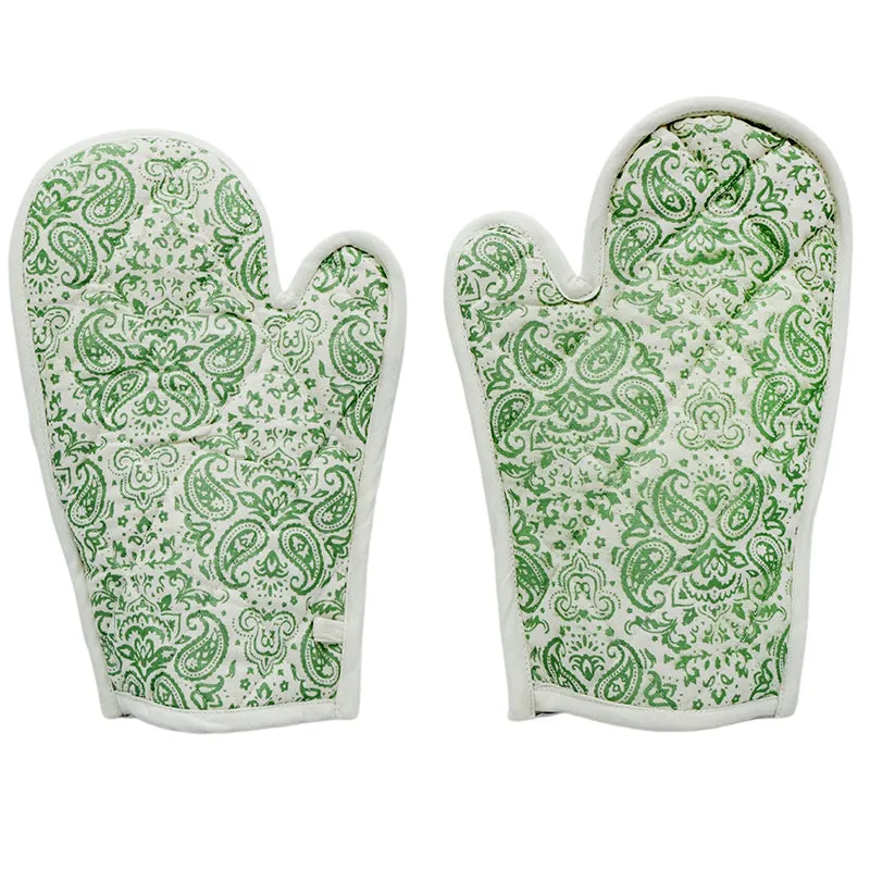 Swayam Tapsi Kitchen Gloves (Green) - Set Of Two media 6
