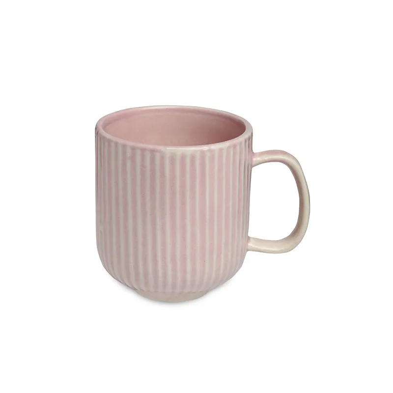 Vantera Pink Ceramic Mug And Tray (220 mL Each) - Three Piece Set media 4