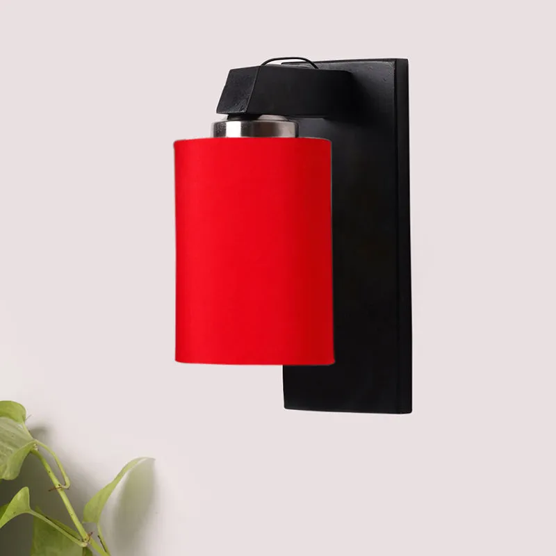 Eyrie Wooden Wall Lamp - Red media 3