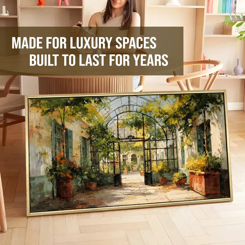 Sunlit Europe Greenhouse Courtyard Wall Art media 5