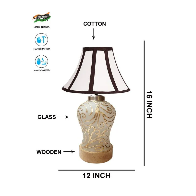 Lumithra Wooden Table Lamp - White & Black media 7