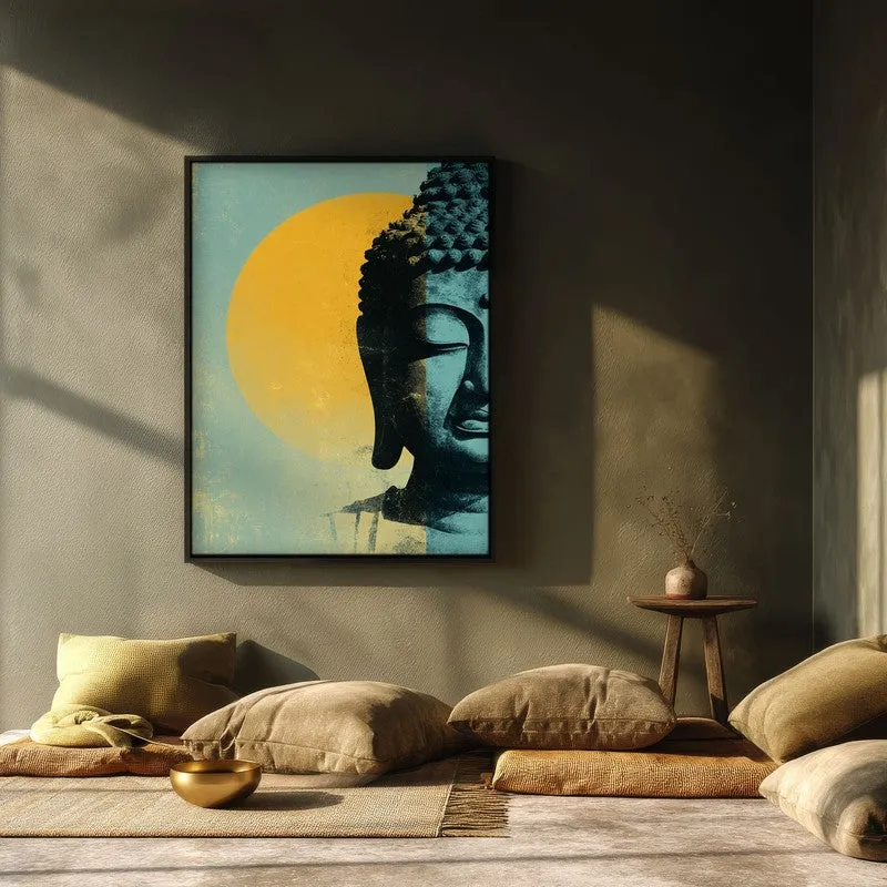 Buddha In Golden Aura III Archival Paper Wall Painting With Black Frame media 3