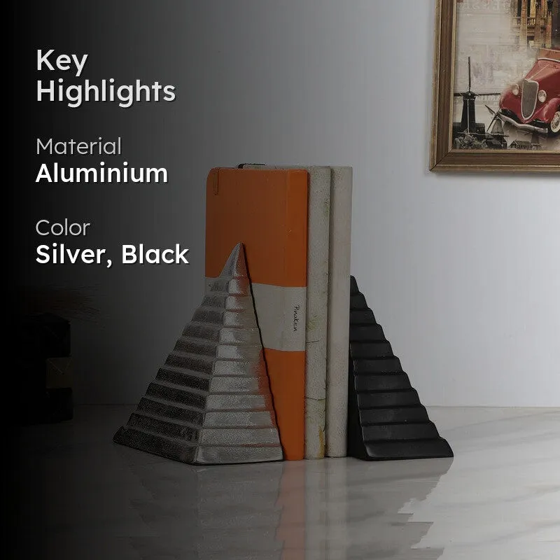 Pyramidon Bookend (Silver & Black) - Set Of Two media 2