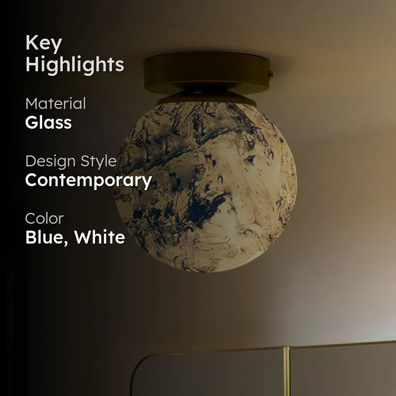 Palantir Glass Ceiling Lamp - Blue media 2