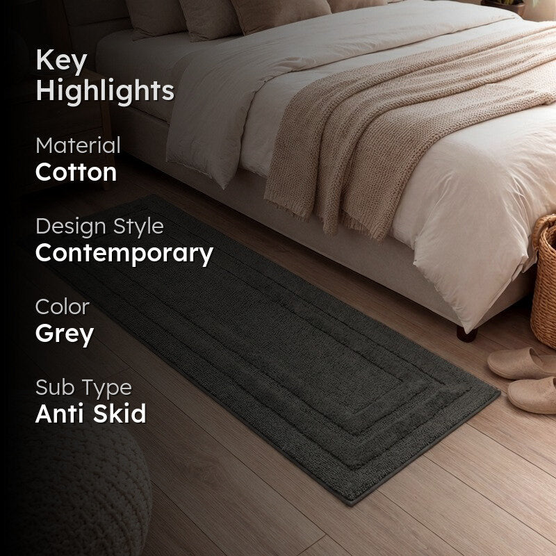 PureStep Cotton Runner Rug - Gery media 2