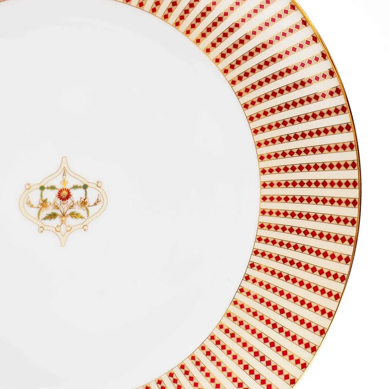 Gilded 24k Gold Brushed Porcelain Dinner Set - 33 Piece Set media 6