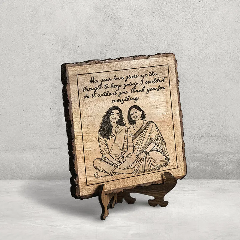 Strength To Keep Going Wood Showpiece - Square media 3