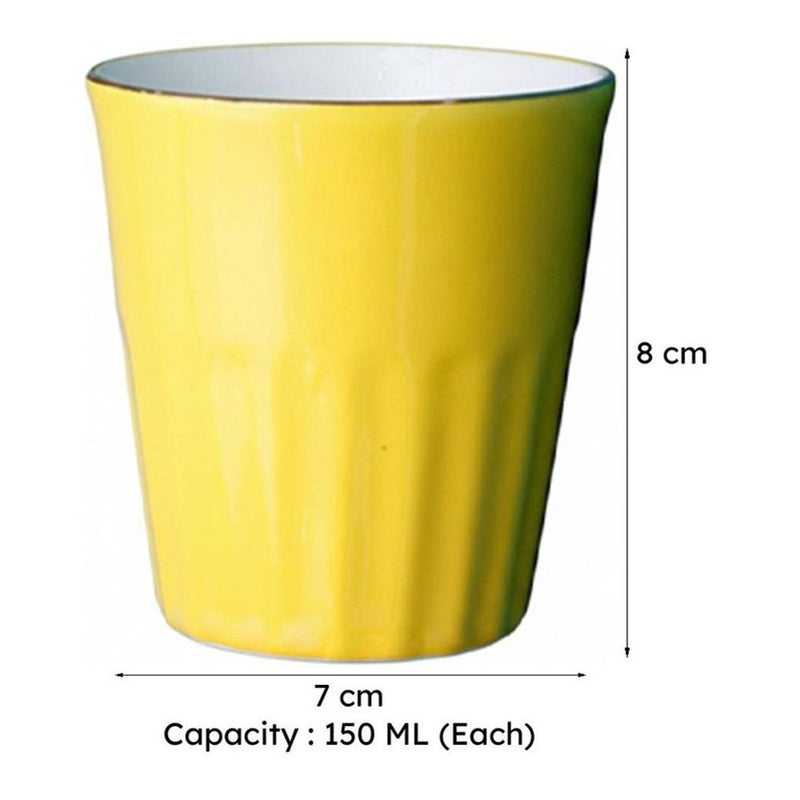 Casplan Bone China Tea Cup (150 mL Each) -  Set of Six media 5