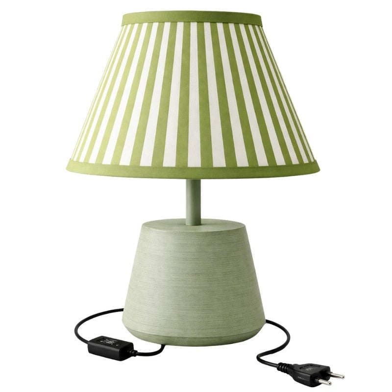 Everly Decorative Cotton Table Lamp - Green media 4