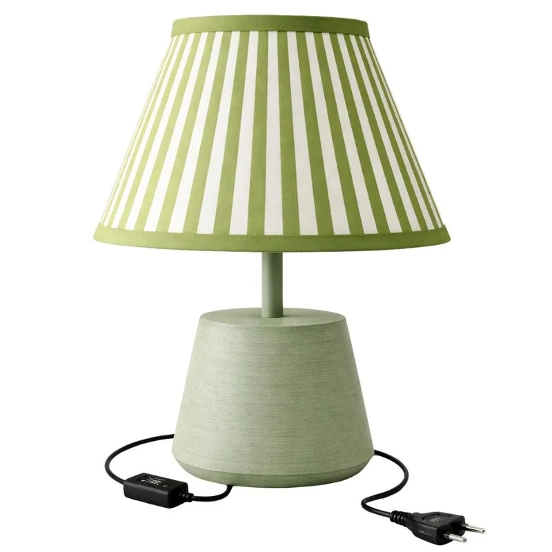 Everly Decorative Cotton Table Lamp - Green media 4