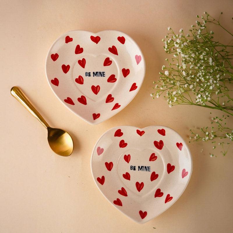 Be Mine Heart Ceramic Platter - Set of Two media 3