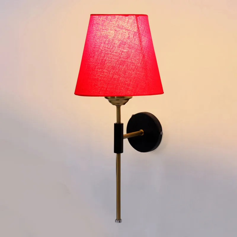 Beryll Steel & Cotton Wall Lamp - Red media 4