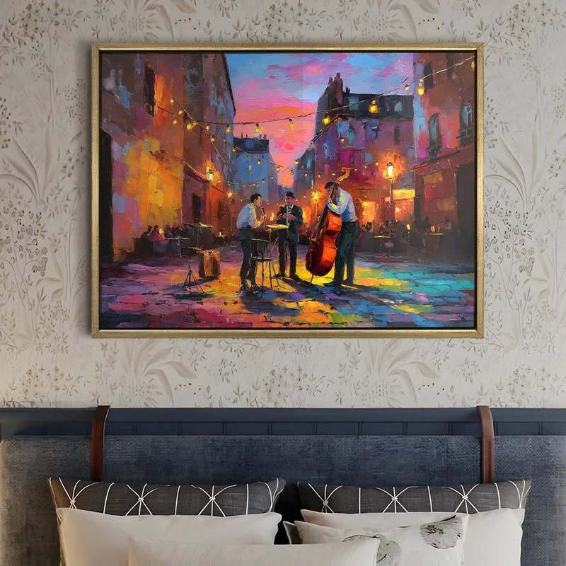 Twilight Street Canvas Wall Painting With Frame media 5