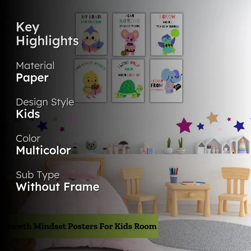 Cute Animal Affirmations Wall Poster - Set of Six media 2