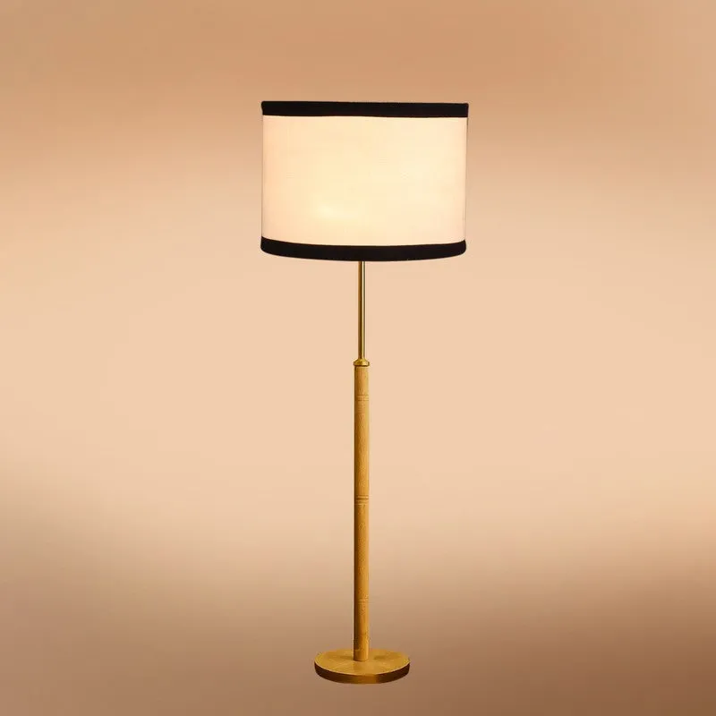 Twilight Wooden Floor Lamp - White & Black media 5