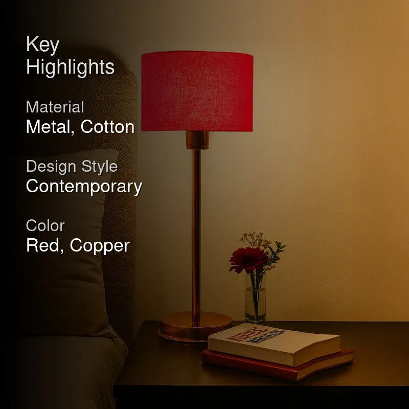 Kavira Kyne Metal Table Lamp - Red media 2