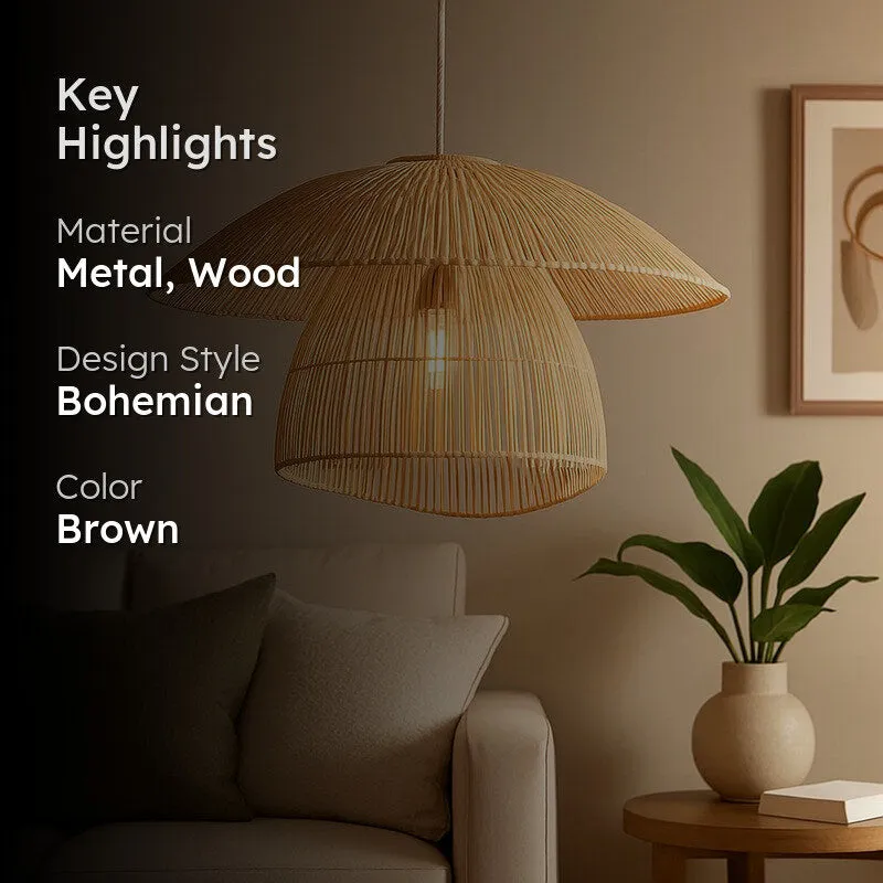 Loomara Wooden Ceiling Lamp media 2