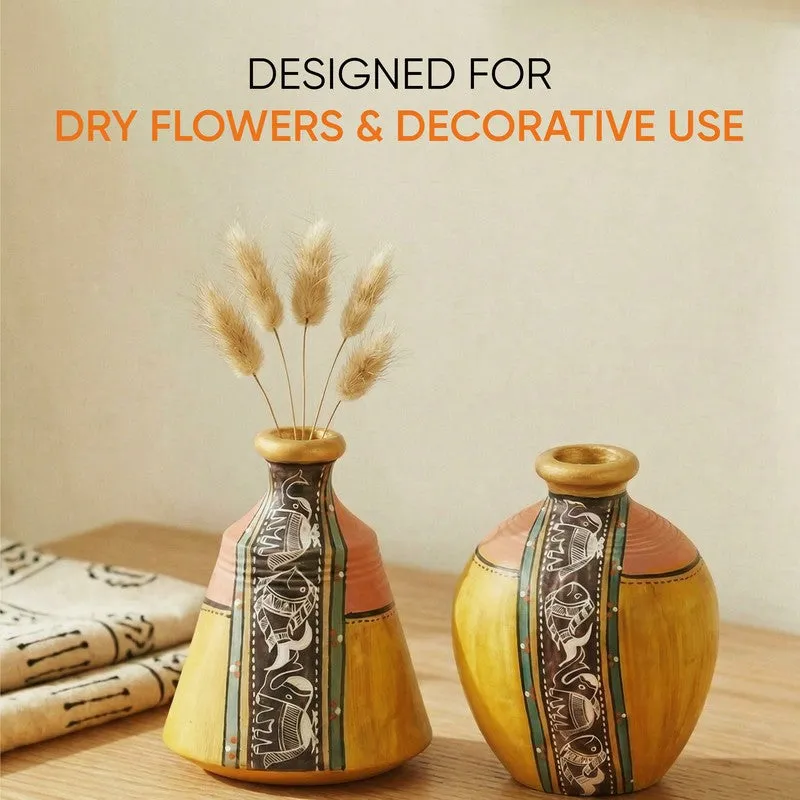Zainab Terracotta Vase - Two Piece Set media 3