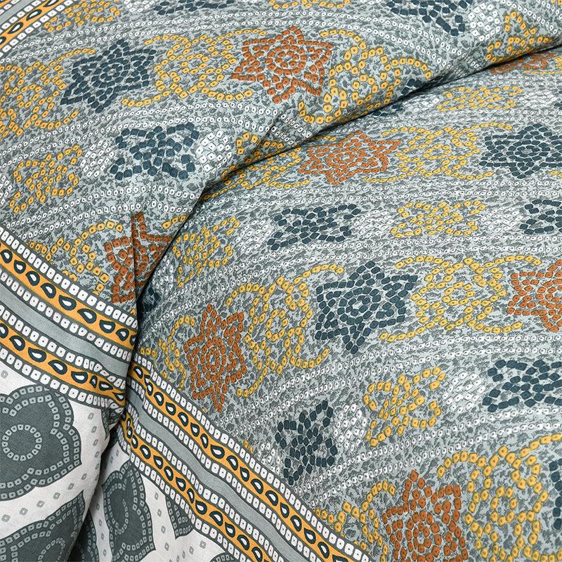 Karna Ethnic Cotton Bedsheet (Green) - 180 TC media 4