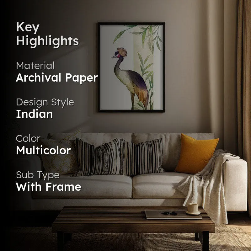 Tranquil Perch Botanical Archival Paper Wall Art With Frame media 2