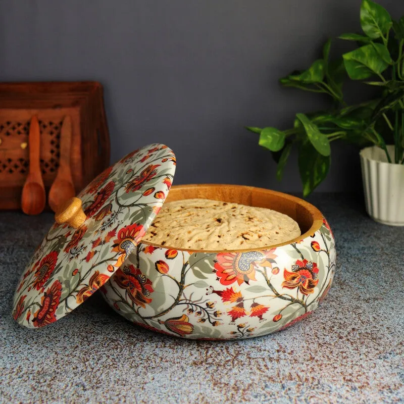Flora Burst Wooden Roti Box media 5