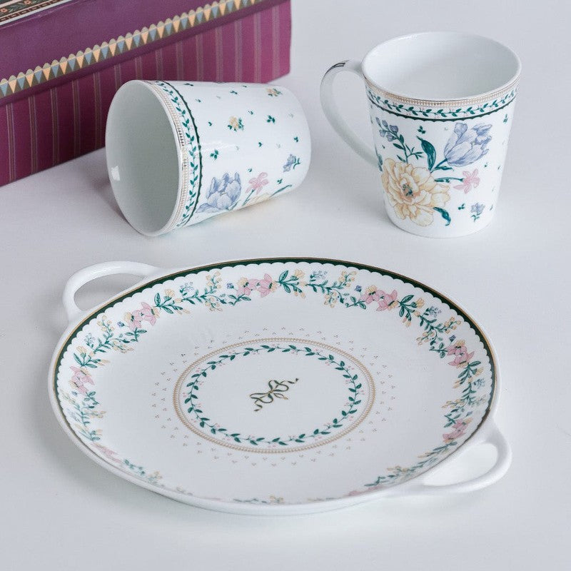 Magique by The Wishing Chair Emerald Ribbon Lustre Mugs & Platter With Giftbox - Three Piece Set media 4