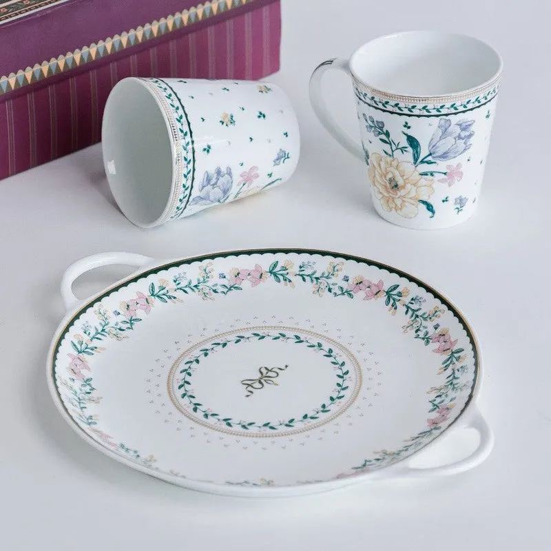Magique by The Wishing Chair Emerald Ribbon Lustre Mugs & Platter With Giftbox - Three Piece Set media 4