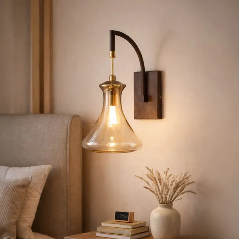 Amber Arch Vintage Metal Wall Lamp media 1