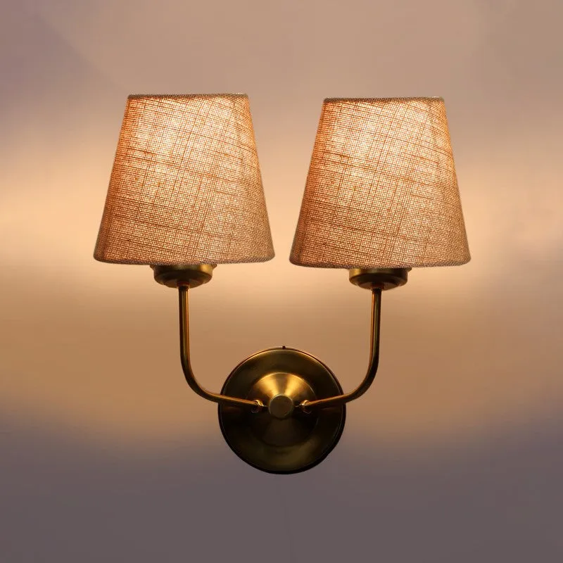 Lumoire Duo Cone Metal Wall Lamp - Gold,Beige media 6