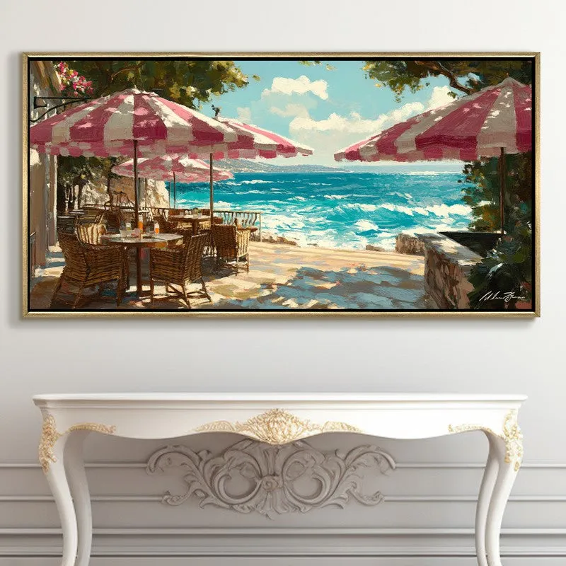 Striped Solitude Canvas Wall Painting With Frame media 5