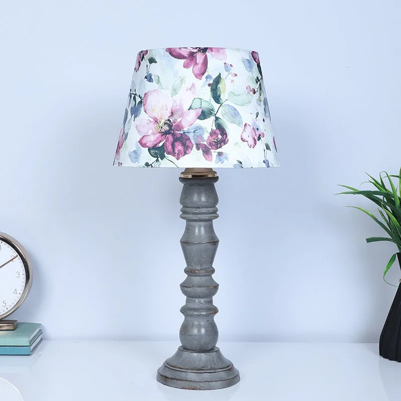 Lumikko Bantu Printed Mango Wood Table Lamp - Multicolor media 3