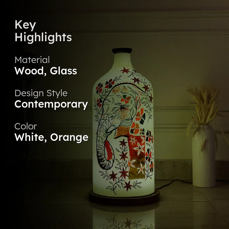 Pachyderm Luxe Hand Painted Glass Floor Lamp media 2