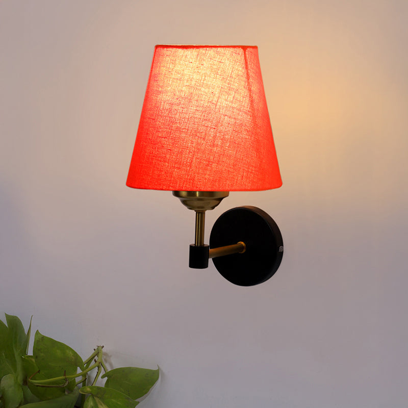 Aquilon Steel & Cotton Wall Lamp - Orange