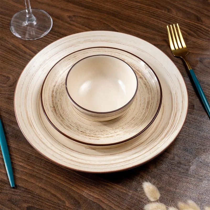 Cream Ceramic Dinner Set - 18 Piece Set media 5